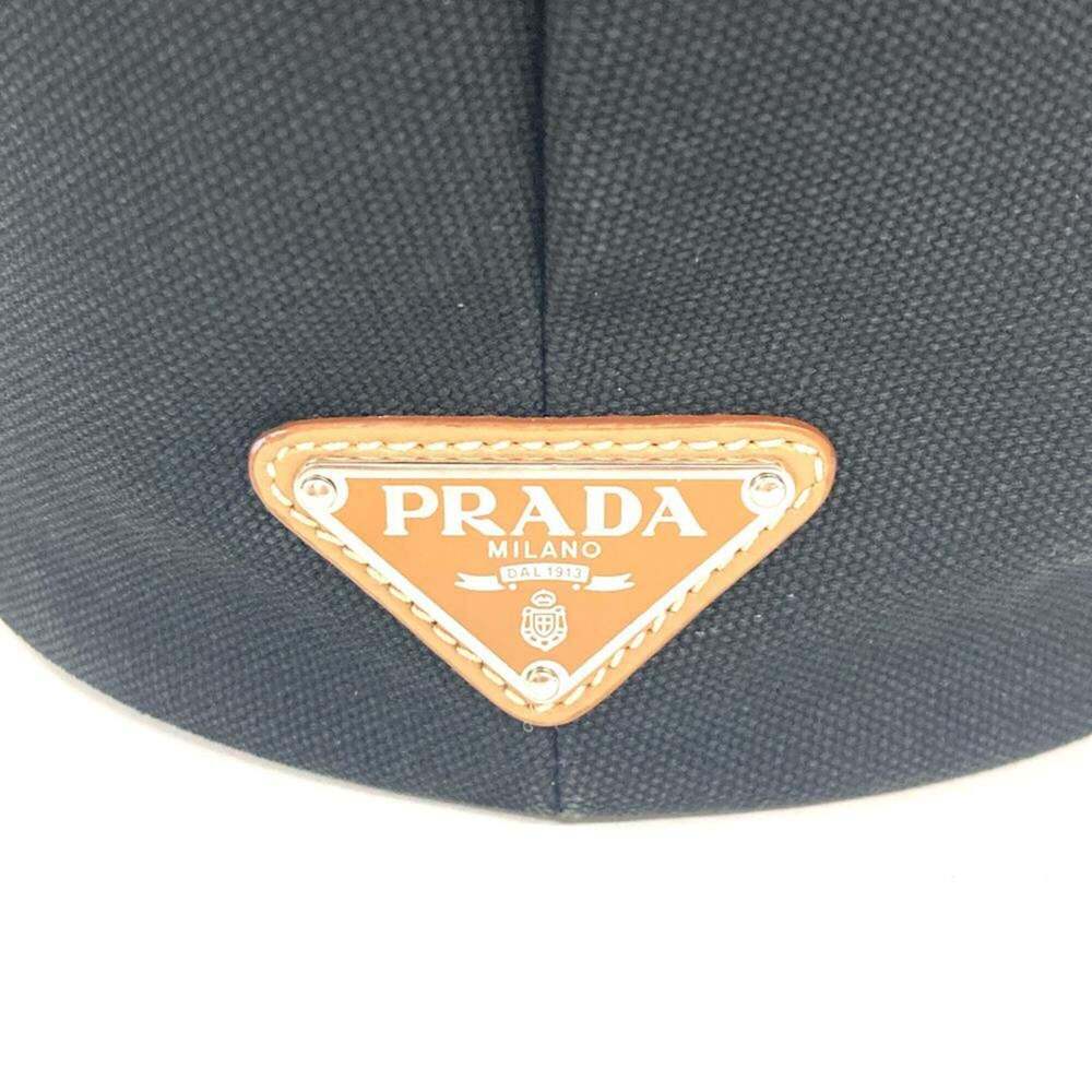 PRADA Black Canvas Shoulder Bag - Picture 6 of 9